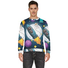 Spaceship-astronaut-space Men s Fleece Sweatshirt by Salman4z