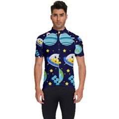 Space-seamless-pattern   - Men s Short Sleeve Cycling Jersey by Salman4z