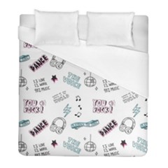 Music-themed-doodle-seamless-background Duvet Cover (full/ Double Size) by Salman4z