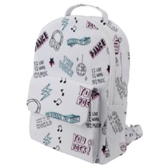 Music-themed-doodle-seamless-background Flap Pocket Backpack (small) by Salman4z