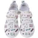 Music-themed-doodle-seamless-background Women s Velcro Strap Shoes View1