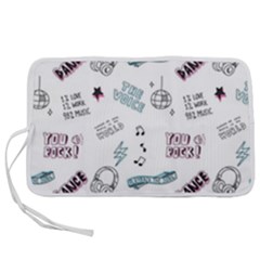 Music-themed-doodle-seamless-background Pen Storage Case (s) by Salman4z