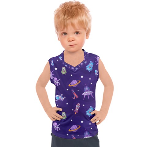 Space-seamless-pattern Kids  Sport Tank Top by Salman4z