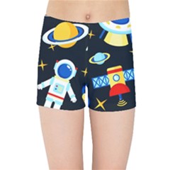 Space Seamless Pattern Kids  Sports Shorts by Salman4z