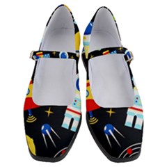 Space Seamless Pattern Women s Mary Jane Shoes by Salman4z