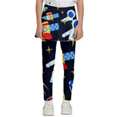 Space Seamless Pattern Kids  Skirted Pants by Salman4z