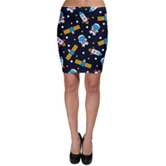 Seamless-adventure-space-vector-pattern-background Bodycon Skirt by Salman4z