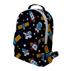 Seamless-adventure-space-vector-pattern-background Flap Pocket Backpack (large) by Salman4z