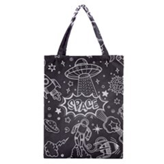 Vector-flat-space-design-background-with-text Classic Tote Bag by Salman4z