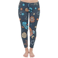 Space-seamless-pattern Classic Winter Leggings by Salman4z