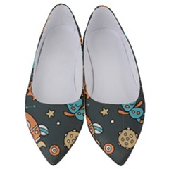 Space-seamless-pattern Women s Low Heels by Salman4z