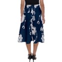 White-robot-blue-seamless-pattern Perfect Length Midi Skirt View2