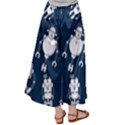 White-robot-blue-seamless-pattern Women s Satin Palazzo Pants View2