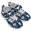 White-robot-blue-seamless-pattern Kids  Velcro Strap Shoes View3