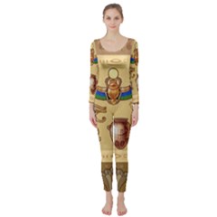 Egypt-horizontal-illustration Long Sleeve Catsuit by Salman4z