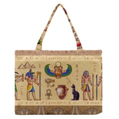 Egypt-horizontal-illustration Zipper Medium Tote Bag by Salman4z