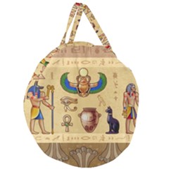 Egypt-horizontal-illustration Giant Round Zipper Tote by Salman4z