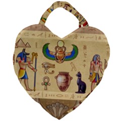 Egypt-horizontal-illustration Giant Heart Shaped Tote by Salman4z