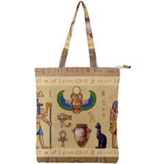 Egypt-horizontal-illustration Double Zip Up Tote Bag by Salman4z