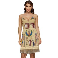 Egypt-horizontal-illustration V-neck Pocket Summer Dress  by Salman4z