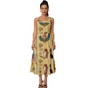 Egypt-horizontal-illustration Square Neckline Tiered Midi Dress View1