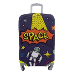 Vector-flat-space-design-background-with-text -- Luggage Cover (small) by Salman4z