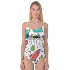 Space-cosmos-seamless-pattern-seamless-pattern-doodle-style Camisole Leotard  by Salman4z