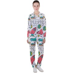 Space-cosmos-seamless-pattern-seamless-pattern-doodle-style Casual Jacket And Pants Set by Salman4z