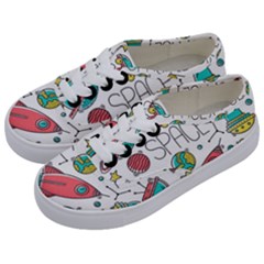 Space-cosmos-seamless-pattern-seamless-pattern-doodle-style Kids  Classic Low Top Sneakers by Salman4z