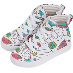 Space-cosmos-seamless-pattern-seamless-pattern-doodle-style Kids  Hi-top Skate Sneakers by Salman4z