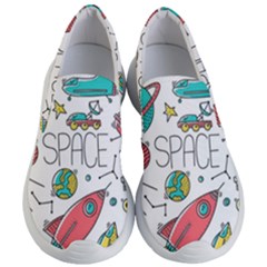 Space-cosmos-seamless-pattern-seamless-pattern-doodle-style Women s Lightweight Slip Ons by Salman4z