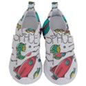 Space-cosmos-seamless-pattern-seamless-pattern-doodle-style Kids  Velcro No Lace Shoes View1