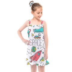 Space-cosmos-seamless-pattern-seamless-pattern-doodle-style Kids  Overall Dress by Salman4z