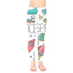 Space-cosmos-seamless-pattern-seamless-pattern-doodle-style Kids  Classic Winter Leggings by Salman4z