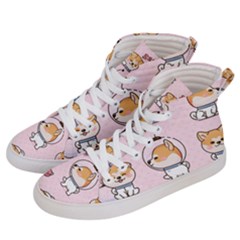 Set-kawaii-smile-japanese-dog-akita-inu-cartoon Men s Hi-top Skate Sneakers by Salman4z