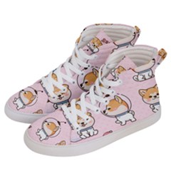 Set-kawaii-smile-japanese-dog-akita-inu-cartoon Women s Hi-top Skate Sneakers by Salman4z