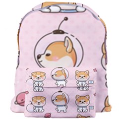 Set-kawaii-smile-japanese-dog-akita-inu-cartoon Giant Full Print Backpack by Salman4z