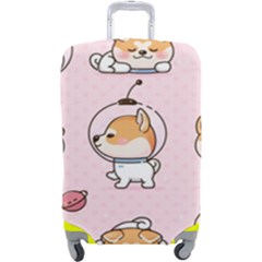 Set-kawaii-smile-japanese-dog-akita-inu-cartoon Luggage Cover (large) by Salman4z