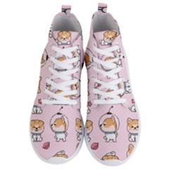 Set-kawaii-smile-japanese-dog-akita-inu-cartoon Men s Lightweight High Top Sneakers by Salman4z