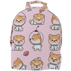 Set-kawaii-smile-japanese-dog-akita-inu-cartoon Mini Full Print Backpack by Salman4z