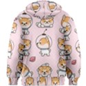 Set-kawaii-smile-japanese-dog-akita-inu-cartoon Kids  Zipper Hoodie Without Drawstring View2