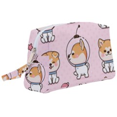 Set-kawaii-smile-japanese-dog-akita-inu-cartoon Wristlet Pouch Bag (large) by Salman4z