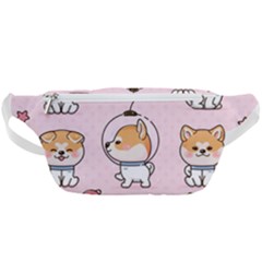 Set-kawaii-smile-japanese-dog-akita-inu-cartoon Waist Bag  by Salman4z