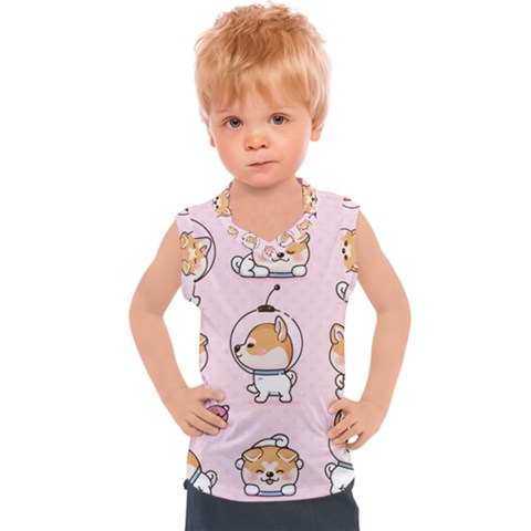 Set-kawaii-smile-japanese-dog-akita-inu-cartoon Kids  Sport Tank Top by Salman4z