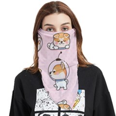 Set-kawaii-smile-japanese-dog-akita-inu-cartoon Face Covering Bandana (triangle) by Salman4z