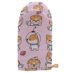 Set-kawaii-smile-japanese-dog-akita-inu-cartoon Microwave Oven Glove by Salman4z