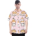 Set-kawaii-smile-japanese-dog-akita-inu-cartoon Men s Hawaii Shirt View1