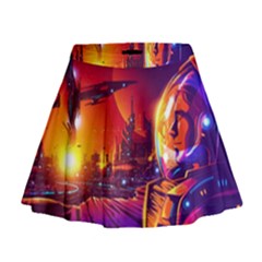 Far-future-human-colonization Mini Flare Skirt by Salman4z