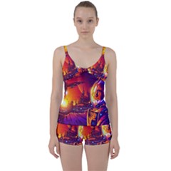 Far-future-human-colonization Tie Front Two Piece Tankini by Salman4z