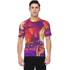 Far-future-human-colonization Men s Short Sleeve Rash Guard